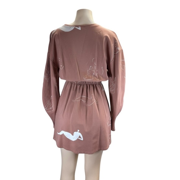 Zara  tan Crew Neck Bishop Sleeve Sweater - Picture 4 of 13